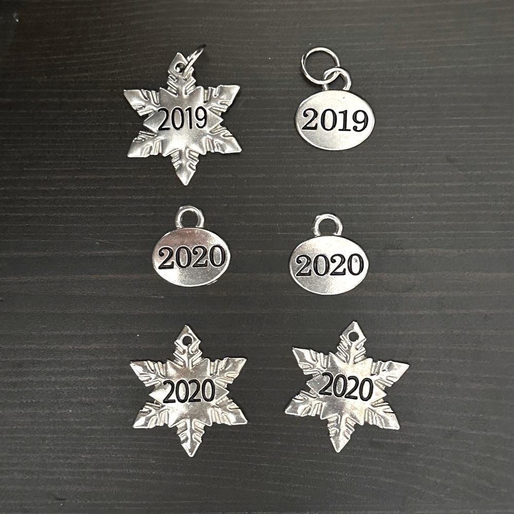 Silver date charms - 2019 and 2020